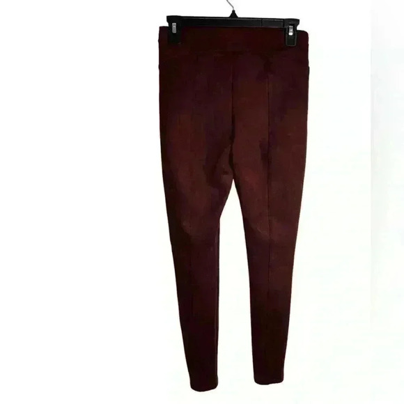 Spanx Faux Suede Shaping High Rise Leggings In Dark Terracotta Size Small - Picture 6 of 10